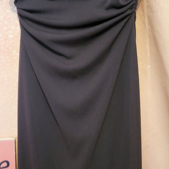 * DAVID MEISTER V NECK DESIGNER DARK BROWN DRESS - Picture 8 of 11